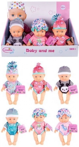Poupée Bébé avec bonnet 21 cm