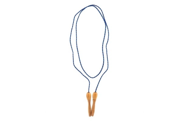 Corde à sauter réglable avec poignée en bois - 270 cm