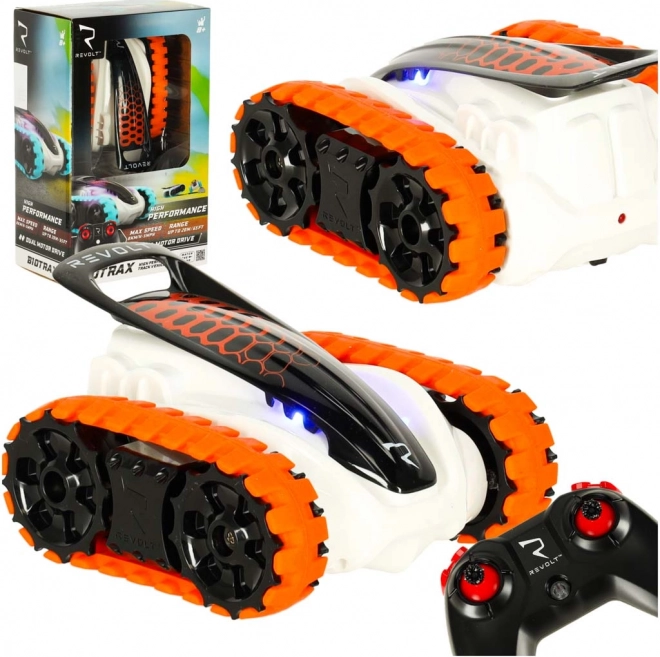 Véhicule tout-terrain à chenilles RC REVOLT BIOTRAX, 2,4 GHz, LED, rouge