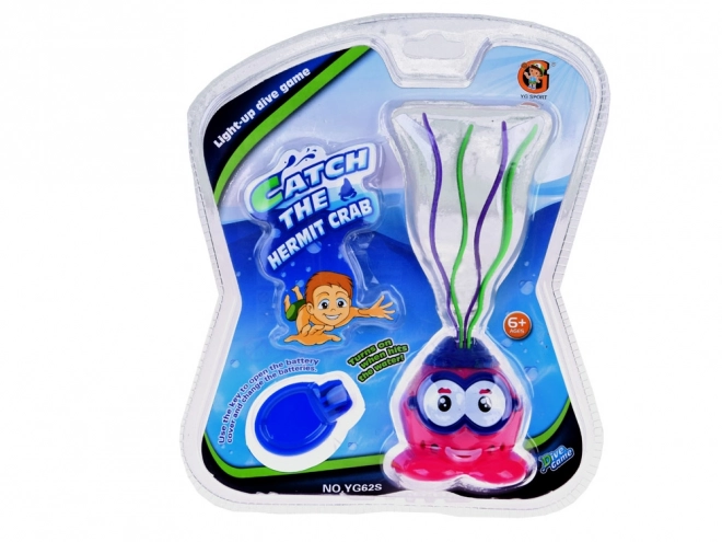 Crabe lumineux amusant pour apprendre la plongée