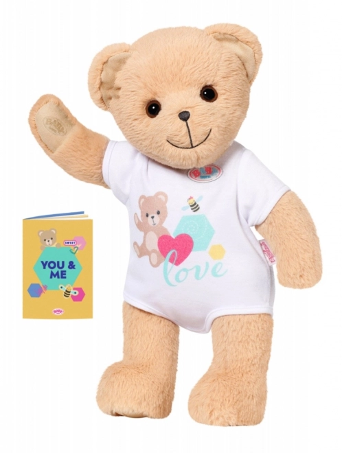 Ourson BABY born, tenue blanche