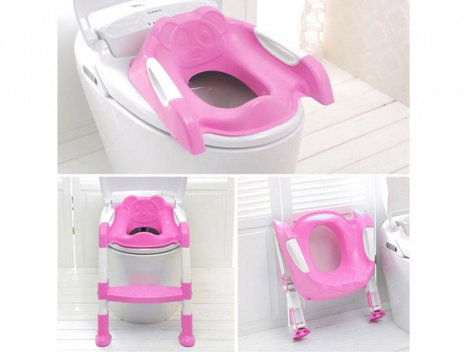 Tabouret de toilette rose pour enfants