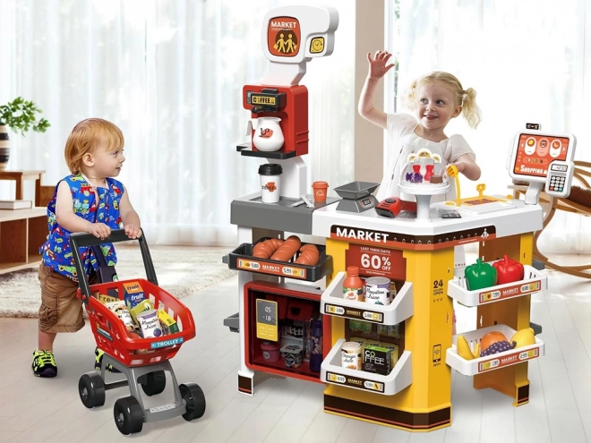Grand supermarché de pâtisserie + accessoires de chariot ZA4638