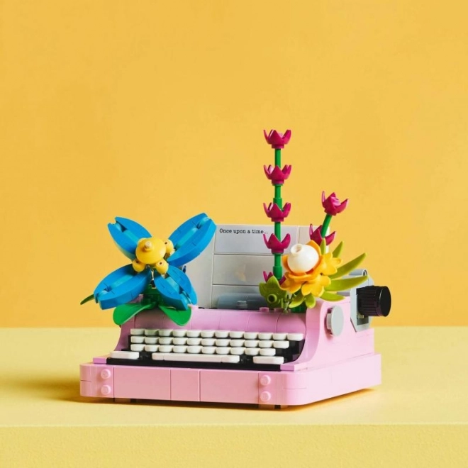 Kit de construction pour enfants - Machine à écrire avec fleurs LEGO Creator 3 en 1