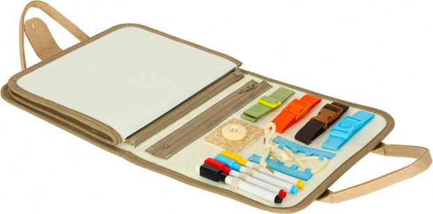 Valise sensorielle Montessori avec dinosaures