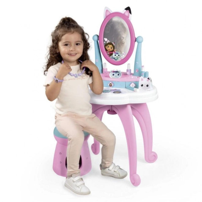Coiffeuse 2 en 1 Gabbyb4s Dollhouse avec Tabouret