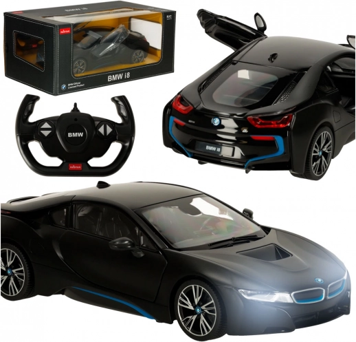 voiture RC RASTAR BMW i8 1:14 avec portes ouvrantes – noire
