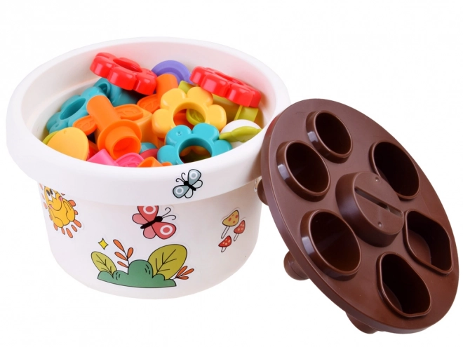 Ensemble éducatif avec pot de fleurs et trieur pyramidal pour enfants à partir de 12 mois - Hola