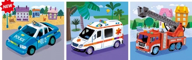 CLEMENTONI Puzzle Véhicules de secours 3x48 pièces