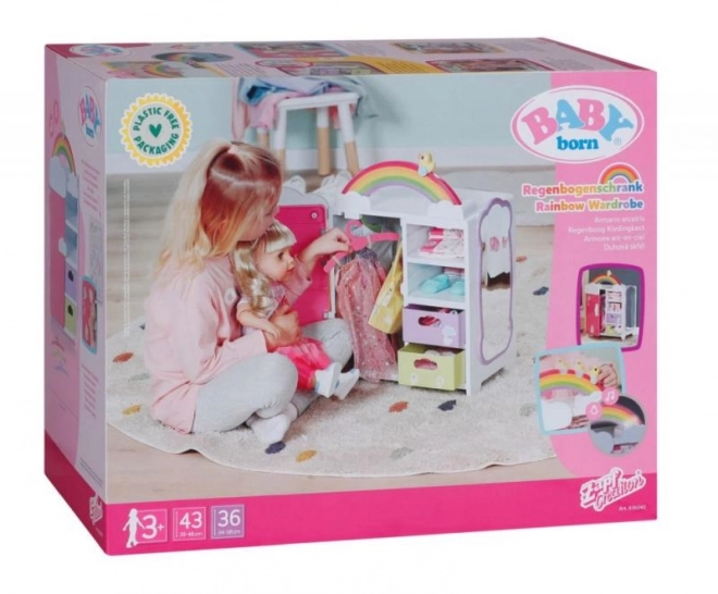 Armoire arc-en-ciel pour poupées BABY born