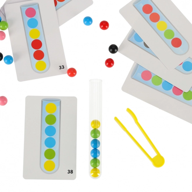 Puzzle éducatif - billes Montessori colorées