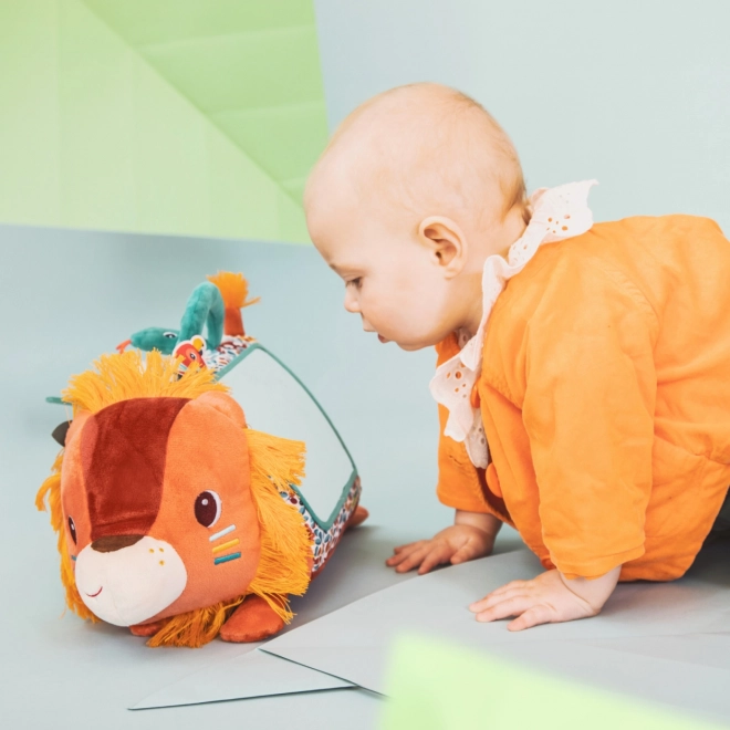 Jouet textile avec activités et miroir Lion Jack