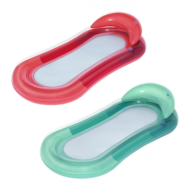Matelas gonflable rouge avec fond en filet