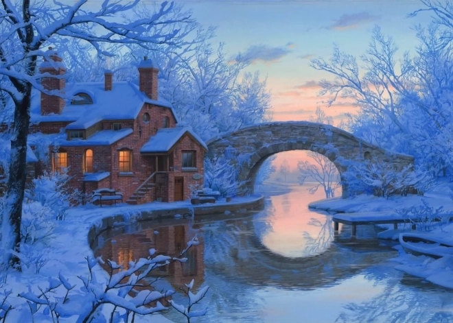 art puzzle rêve enneigé – puzzle 1000 pièces
