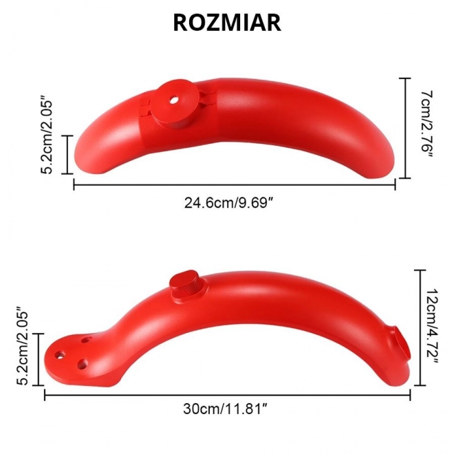 Jeu de garde-boue pour trottinette Xiaomi M365/PRO - rouge