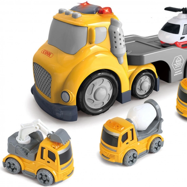 Camion de Remorquage Jaune WOOPIE City Truck avec Effets Lumineux et Sonores