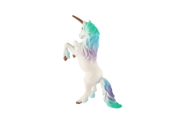 Licorne blanc-bleu en plastique zooted 18cm dans un sac