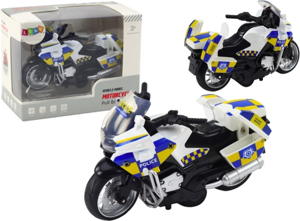 Moto de police pour enfants à friction avec lumières et sons