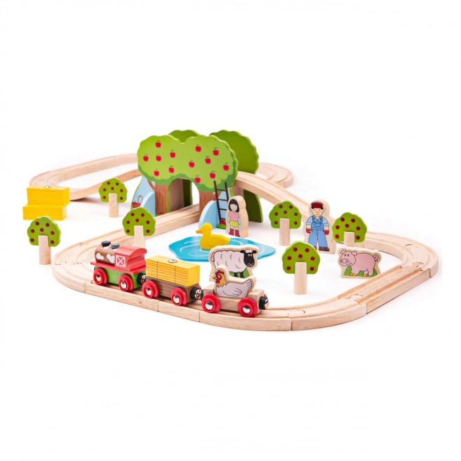 Bigjigs Rail Circuit de Train en Bois Ferme
