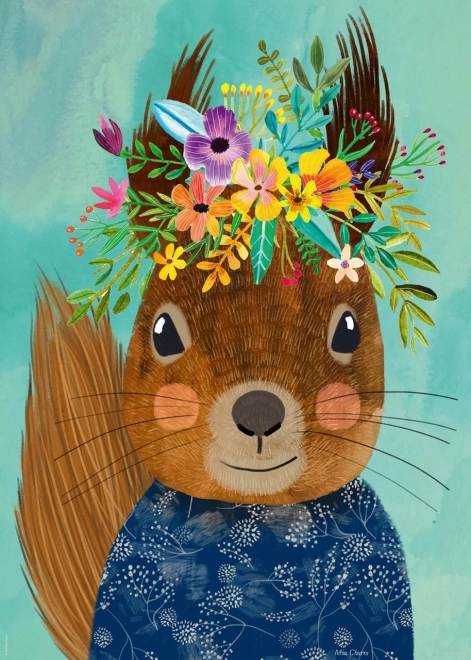Puzzle 1000 pièces Floral Friends – écureuil par Mia Charro