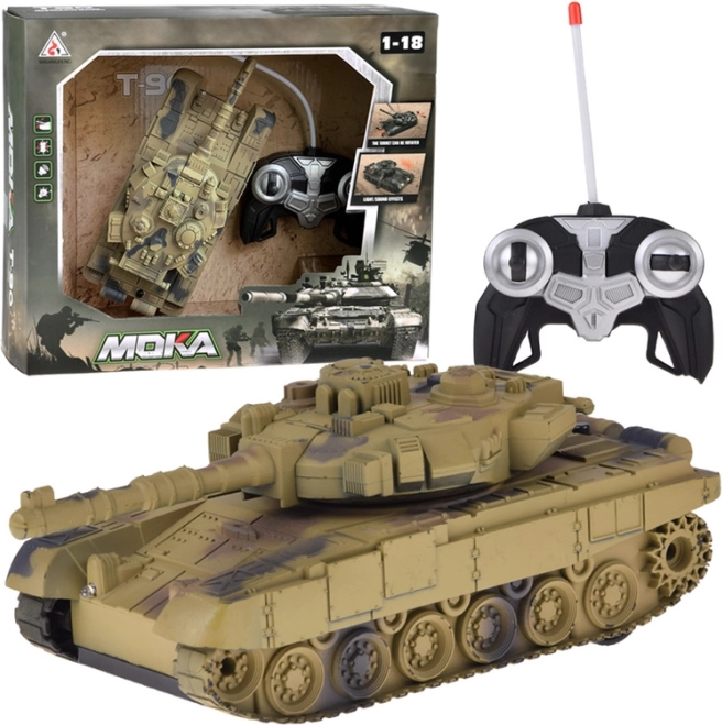 Char RC avec tourelle rotative, lumières et sons réalistes