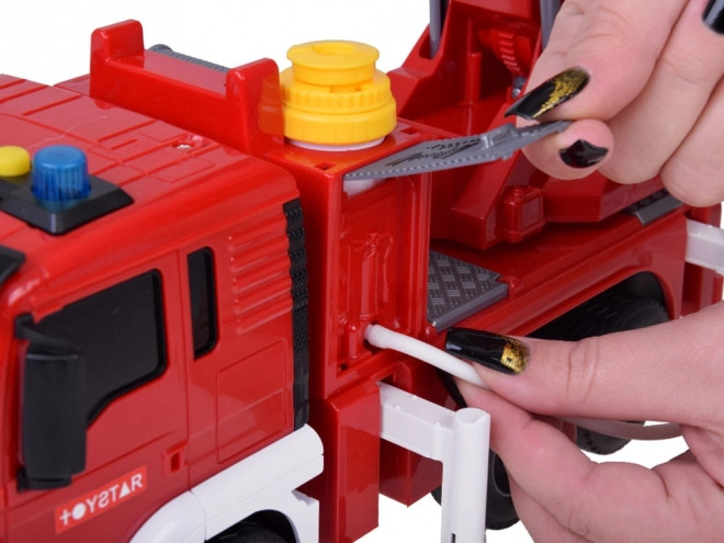 Camion de pompiers avec fonction d'eau et échelle mobile