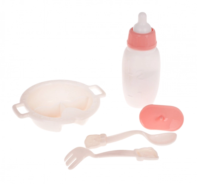 Ensemble d'alimentation pour poupées pour enfants 3+ chaise haute + accessoires 7 pcs