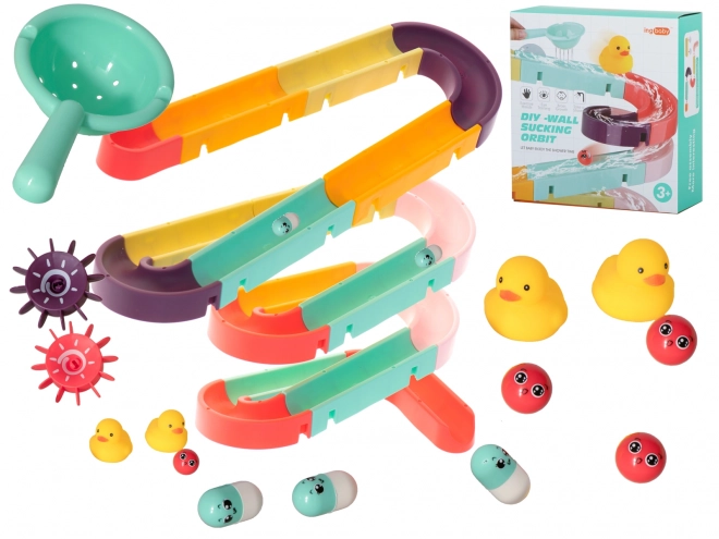 Toboggan coloré pour baignoire pour petits canards