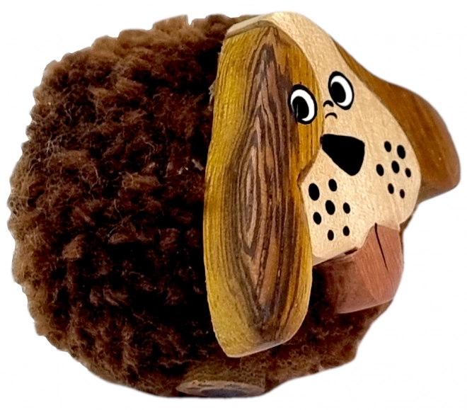 Dvǝđǝti Grand aimant en bois pompon Chien