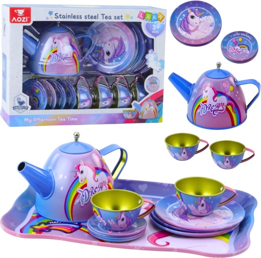 Service à thé en métal pour enfants – licorne