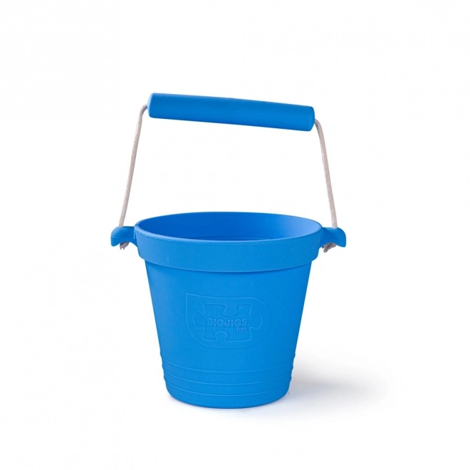 Bigjigs Toys Seau de plage bleu