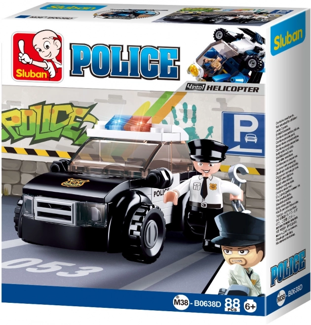 Sluban Police 4en1 M38-B0638D Véhicule de patrouille