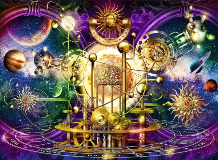 puzzle système solaire doré 500 pièces RAVENSBURGER
