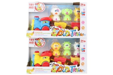 Petit train bébé avec animaux à piles