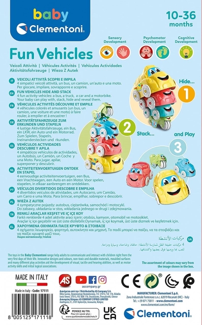 CLEMENTONI BABY Jouets empilables amusants (Jouer pour l'avenir)