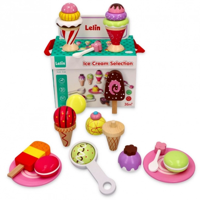 Ensemble de glaces en bois - 25 glaces