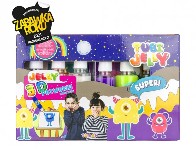 Tubi Jelly ensemble de 6 couleurs - Monstres