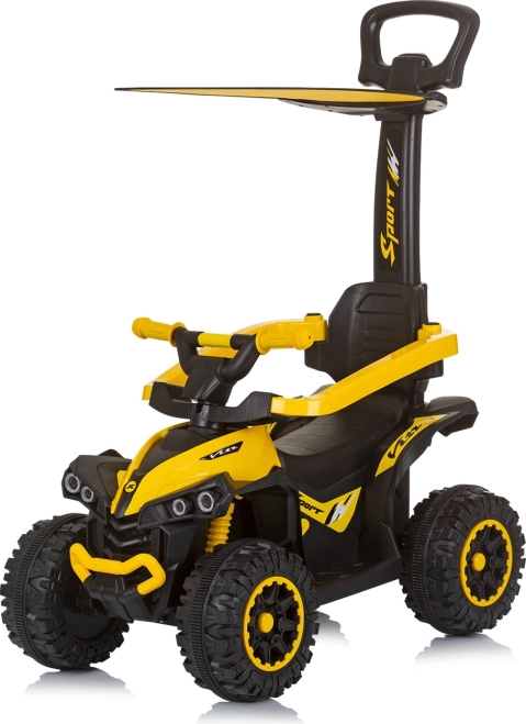Draisienne avec auvent et tige de guidage Chipolino ATV jaune