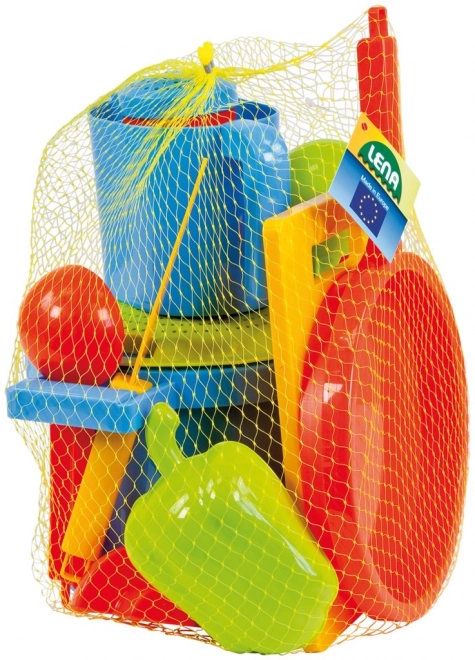 Set de cuisine pour sable 14pcs dans un filet 30x22x20cm 24m+