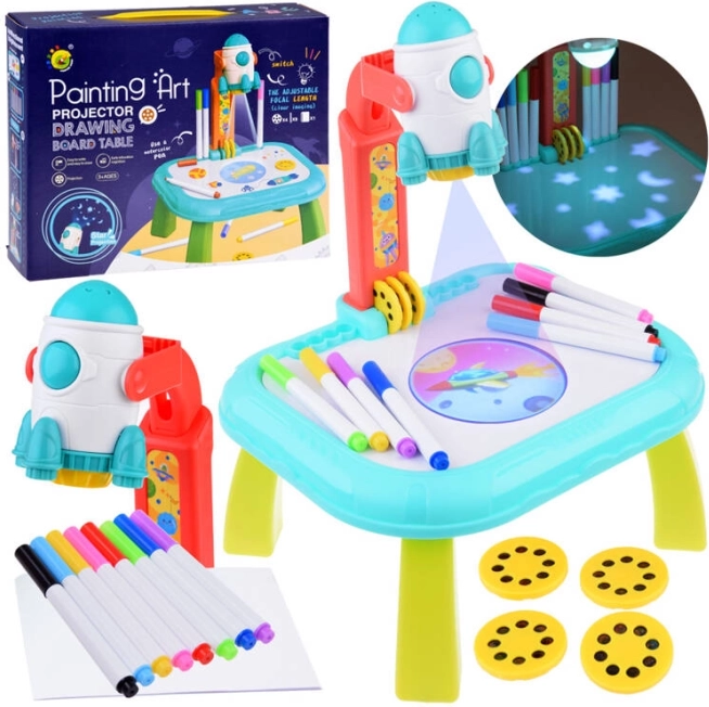 Table de projection pour enfants Cosmos avec projecteur réglable