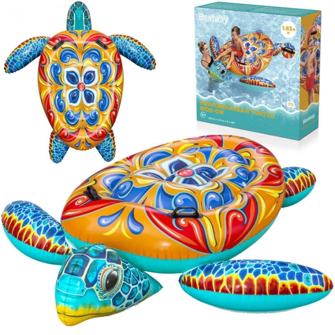 Matelas gonflable Bestway avec poignées Tortue Majolique