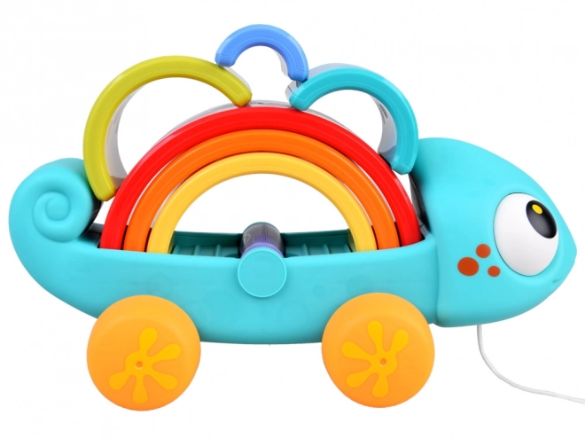 Puzzle arc-en-ciel Caméléon Montessori 18m+