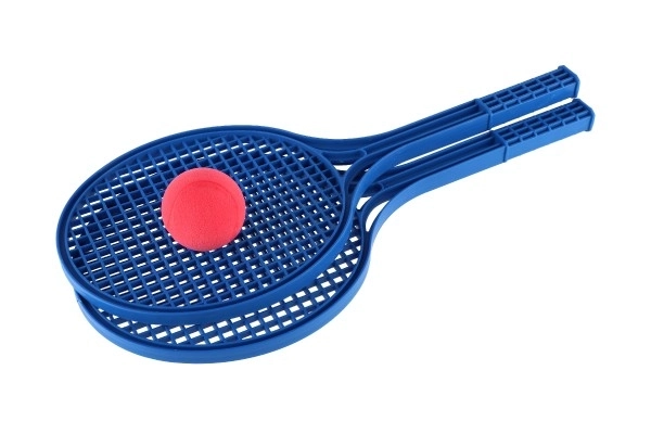 Tennis souple plastique coloré + balle 53cm en filet