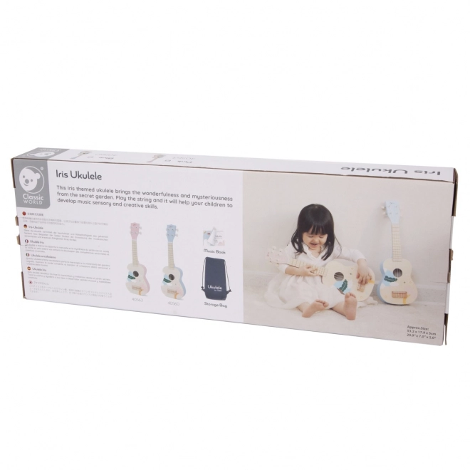Ukulélé en bois classique pour enfants - Rose
