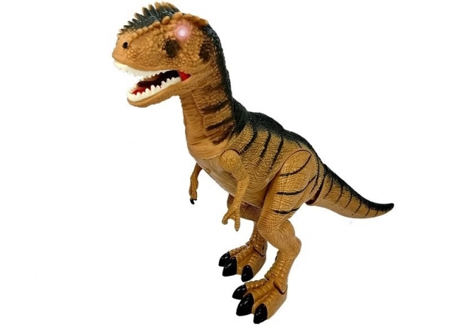 Le dinosaure Tyrannosaure rugit et s'illumine