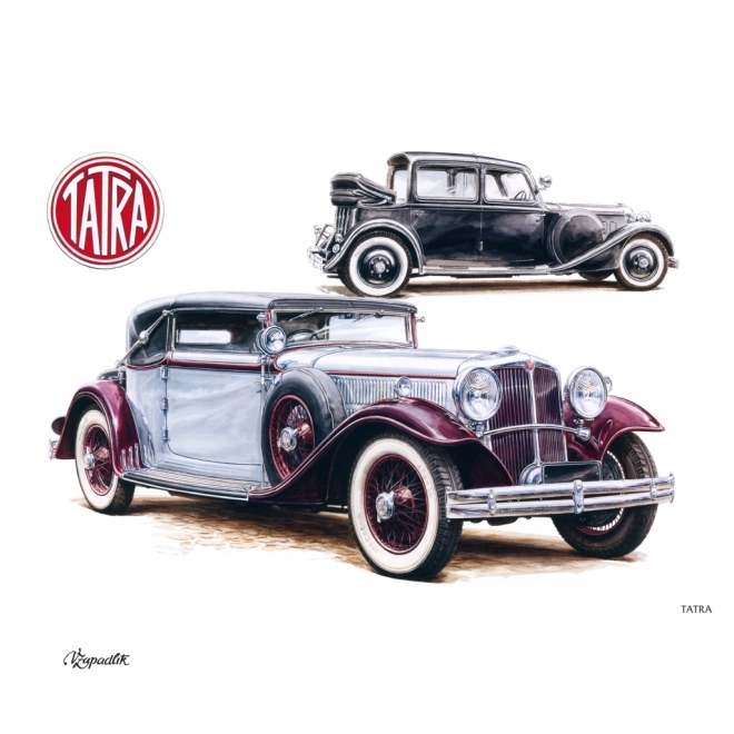 Calendrier de notes Classic Cars – Václav Zapadlík, 2025, 30 x 30 cm