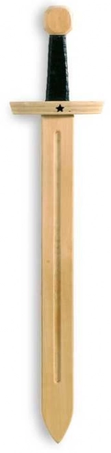Petit pied Épée en bois chevalier étoile