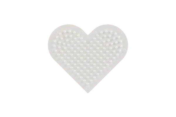 Plaque pour perles à repasser Hama MIDI - étoile, cœur en plastique 2 pièces dans un sachet 9x9cm