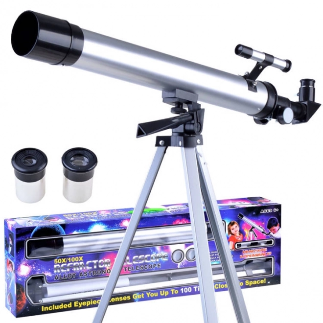 Télescope éducatif pour enfants sur trépied avec optique zoom