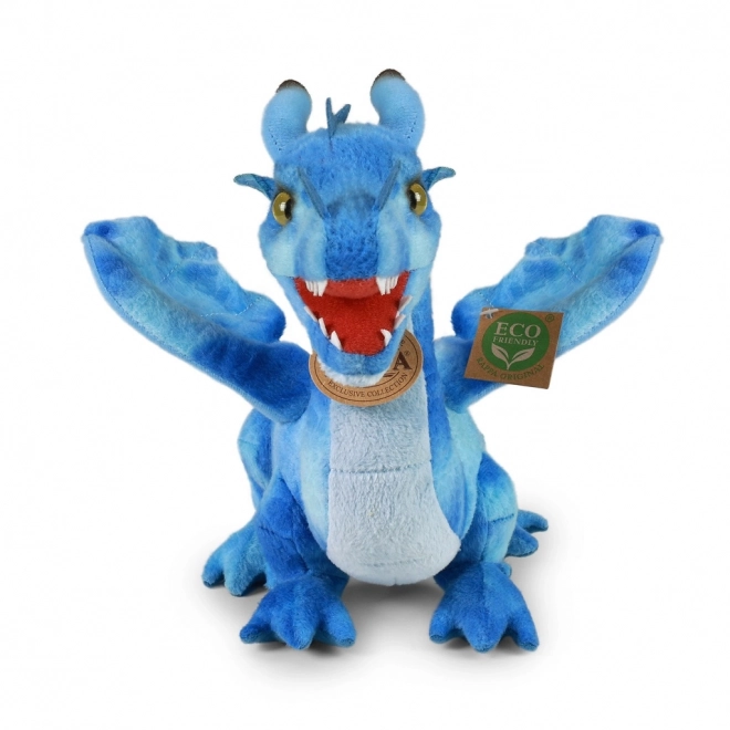 Rappa Dragon en peluche 40 cm bleu ÉCOLOGIQUE